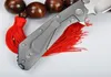 High Quality New Ball Bearing Flipper Knife D2 60HRC Drop Point Satin Blade Folding Knife Outdoor Survival Tactical Folding knives