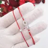 Kvinnor Infinity 8 Charmbandälskare Lucky Red Thread String Armband ROPE flätat par Justerbara smycken Present Sterling Silv3899785
