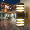 DONWEI E27 haut vers le bas double tête mur LED lumière extérieure décorative étanche en aluminium applique murale pour cour porche couloir balcon