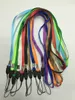 100pcs / bundle couleurs de bonbons cordons de téléphone portable carte d'identité lanière de cou longues sangles corde de suspension en nylon avec boucle d'avion porte-clés