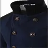 Trenchs de hommes manteaux de mode marque hiver long manteau hommes bonne qualité double boutonnage mélange de laine pardessus pour la taille 3xl1