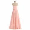 Women BRIDESMAID DRESS 2021 Light Pink ALine Lace Illusion Neckline Sleeveless Long Maid Honor Special Occasion Dresses For Weddi2516869