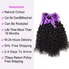 Chinese Mongolian Indian Hair Weave 3 Bundles Virgin Kinky Curly Human Hair Weave 100% Unprocessed Hair Weft Extensions Natural Black Color