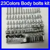Fairing bolts full screw kit For KAWASAKI ZZR400 00 01 02 03 ZZR 400 ZZR 600 ZZR600 04 05 06 07 Body Nuts screws nut bolt kit 25Colors