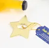"Under The Star" Apribottiglie per birra con stella d'oro, souvenir per feste, bomboniere, regali e omaggi per gli ospiti SN14673035348