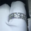 Vintage Promise Pierścień 5A CZ Kamień Biały Złoto Wypełnione Zaręczyny Zespół Ślubny Pierścienie Dla Kobiet Bridal Finger Biżuteria