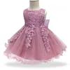 Bébé filles robe dentelle fleur robe de baptême vêtements de baptême nouveau-né enfants filles 1 ans anniversaire princesse infantile fête Costume4260577