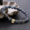 Leopard Head Natural Stone Agate strand Bracelet women mens bracelets Fashion jewelry will and sandy gift