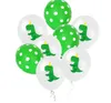 Cartoon Dinosaur Latex Balloon 12 in Green Dot Dinosaur Balloons Set Kid Birthday Party Decoration 10pcs/set