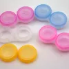 Plastic Contact Lens Box Holder Portable Small Lovely Candy Color Eyewear Bag Container Contact Lenses case randoml colors