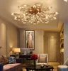 Modern K9 Crystal LED Flush Mount Ceiling Chandelier Lights Fixture Gold Black Home Lamps for Living Room Bedroom Kitchen LLFA