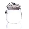 Transparent Glass Bottle Food Storage Jar Big Capacity Container 600ml 1000ml Kitchen Spice Sealed Cans with Lid