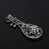 DIY accessories thick gold-plated retro hollow brooch brooch pin chest brooch semi-finished pearl empty tray jewelry