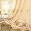 Europäische bestickte Chenille Vorhänge für Wohnzimmer Luxus Tüll Vorhänge für das Schlafzimmer Chinesische Fenstervorhang Behandlungsvorhänge