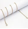 سلسلة هيب هوب للرجال 2.5 مللي متر 18 "20" 24 "30" ذهبي وفضي وردة الفولاذ المقاوم للصدأ حبل رابط قلادة الهيب هوب مجوهرات للنساء