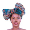 Nouveau foulard en tissu à la cire africaine foulard africain traditionnel Headtie foulard nigérian chapeaux dames Hijab Cap accessoires de cheveux