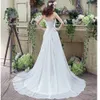 Eenvoudige Elegante Witte Jurken Ruche Sweetheart Een Lijn Chiffon Lange Bruiloft Bruid Jurken Voor Vrouwen Trouwjurken DH4226