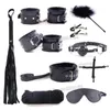 10PC Kit di bende per bondage sotto il letto Set di restrizioni Polsini d'amore Grillo in pelle rosa Schiavo BDSM Giochi di sesso Giocattolo R76