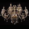 15 Heads European Crystal Living Room Restaurant Chandelier Noble Luxury Parlor Dining Room Chandelier Bedroom Study Room Hanging Lamps