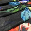 Sommer Folor-Länge Frauen 2 Stück Kleid 2018 Print Floral Crop Top mit langem Kleid Split Durchsichtig Maxi Bohemian Strandkleider Vestido