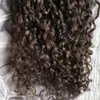 Bande de trame de peau de cheveux bouclés crépus mongols Bande de cheveux humains 100g dans les extensions de cheveux humains Remy 40pcs 16 "18" 20 "22" 24 "26" bande afro crépue bouclée