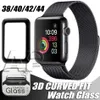 Screen Films For Apple Watch 5 3D Full Cover Tempered Glass Protector 40mm 42mm 38mm 44mm Anti-Scratch Bubble-Free iWatch Series 2 3 4