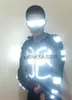 LED Luminous Armor Light Up Jacket Costumes lumineux pour la danse Performance Vêtements DJ Stage Dance Wear