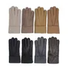 Classic men new 100% leather gloves high quality wool gloves in multiple colors free shipping