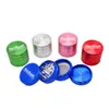 Premium Aluminum Metal Herb Grinder With Sharp Diamond Teeth 50MM 4 Layers Tobacco Grinder Herbal Miller