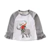 Halloween Enfants Vêtements Vente Chaude Bébé Fille Vêtements Coton À Manches Longues T-shirt Tops Enfants T-shirts Dessin Animé Toddler Filles Vêtements 1-5T