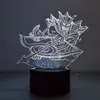 Naruto Sasuke Susanoo 3D Visual Illusion LED RGB Kolor Zmiana USB Nocne światło Naruto Shippuden Figura Sasuke Anime Toy8033917