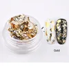 6pcslot Gold Sliver Nail Art Stickers Nagelfolie Glitter Effect Vlokken Dubbelzijdig Kleur Manicure Paillette Decor Accessoires1066575