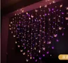 2mx1.6m 128 Светодиодные светильники, мигающие струнные огни Звезды Романтическое предложение Творческий макет Цвет Бабочка Подвеска День рождения Оформление комнаты