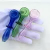 Kleine 4 inch rookpijpen mini kleurrijke pyrex glazen oliebrander pijpen water bongs tabak accessoires 25 g lepel handvat bong