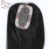 Natural Black Hair Toupee Customization volgens uw vereisten Haarsnikel Straight Hair Womens Topper Braziliaanse Remy Haar