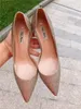 Kostenloser Versand echtes Foto echtes Leder Dame Gold Glitter Point Toe Dame High Heel Schuhe Pumpe Größe 33-43 Damen Heels Hochzeit 12 cm 10 cm 8 cm