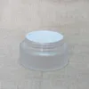 100g Frostat Glass Cometic Cream Jar med Bamboo Lock, Högkvalitativ Tom Round Facial Mask Refillerbar Pot, Makeup Tool F20173696