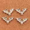 Pipistrello in argento antico con ali aperte distanziatore perline di fascino 200 pz/lotto pendenti in lega gioielli fatti a mano fai da te L979 15.8x23.9mm