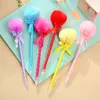 Creative stationery hair bulb ball plush pen ball-point pen manufacturers selling gift gift process