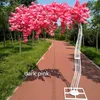 New Arrival White cherry blossom tree Road Cited Simulation Cherry Flower with metal Arch Frame For Party Centerpieces Decoration303B