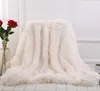 Blankets Fleece Blankets Fluffy Plush Throw Blanket Air ConditioningBlanket Solid Wedding Bedspreads Bedding Supplies 13 Colors 2pcs WLL801