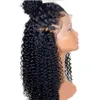 360 dentelle frontale crépus bouclés perruques de cheveux humains-sans colle 130% densité brésilienne vierge remy perruques avec des poils de bébé pour les femmes noires diva1