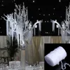 Umweltfreundliche 30 m Hochzeitsdekoration, achteckiger Vorhang aus Acrylkristallperlen, schillernde Girlandenstränge, schimmernde Vorhänge, Partydekoration
