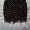 Estensioni dei capelli prebonded Fusion Kinky Curly 300g / ciocche Keratin Stick I Tip Estensioni brasiliane dei capelli umani prebonded # 2 Marrone più scuro