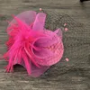 Utsökt vintage vit fascinator sinamany hattar för bröllop brudkyrka med blommor netto laceeoupean stylekentucky derby hat9179837