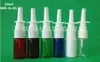 Flacone per pompe spray nasali in plastica da 10 ml, atomizzatori nasali PE da 10 cc, applicatori spray orale da 1/3 oz (6 colori tra cui scegliere)