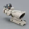 Trijicon ACOG 4X32 タン戦術リアル光ファイバーグリーンイルミネーションブラックレッドドットサイト狩猟ライフル銃