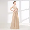 Moderne avondjurken ooit behoorlijk sexy v-hals chiffon zwart prom maxi prom-avondjurken voor dames DH4251