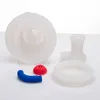 Accessori per fumatori da 5 pollici appendiabiti in silicone con soffione per la pulizia di tubi in silicone colorati rimovibili per la pulizia SRS510-1