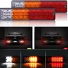 20 LED Vermelho-Âmbar-Branco Iluminação ATV Reboque Truck Light À Prova D 'Água Turn Signal Reverter Freio Traseiro Da Lâmpada